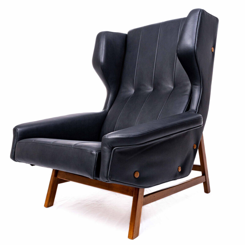 Vintage Wingback 877 armchair by Gianfranco Frattini for Cassina, 1959