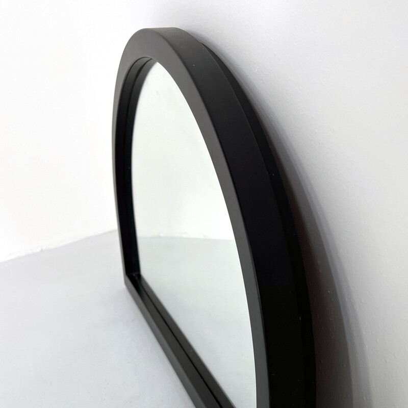 Vintage mirror in black by Anna Castelli Ferrieri for Kartell, 1980s