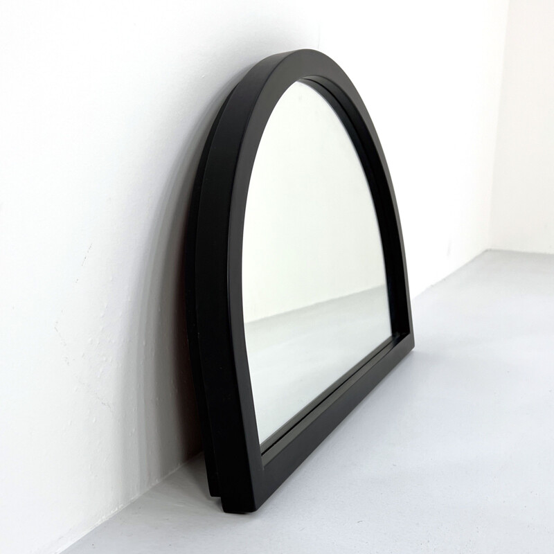 Miroir vintage noir par Anna Castelli Ferrieri pour Kartell, 1980