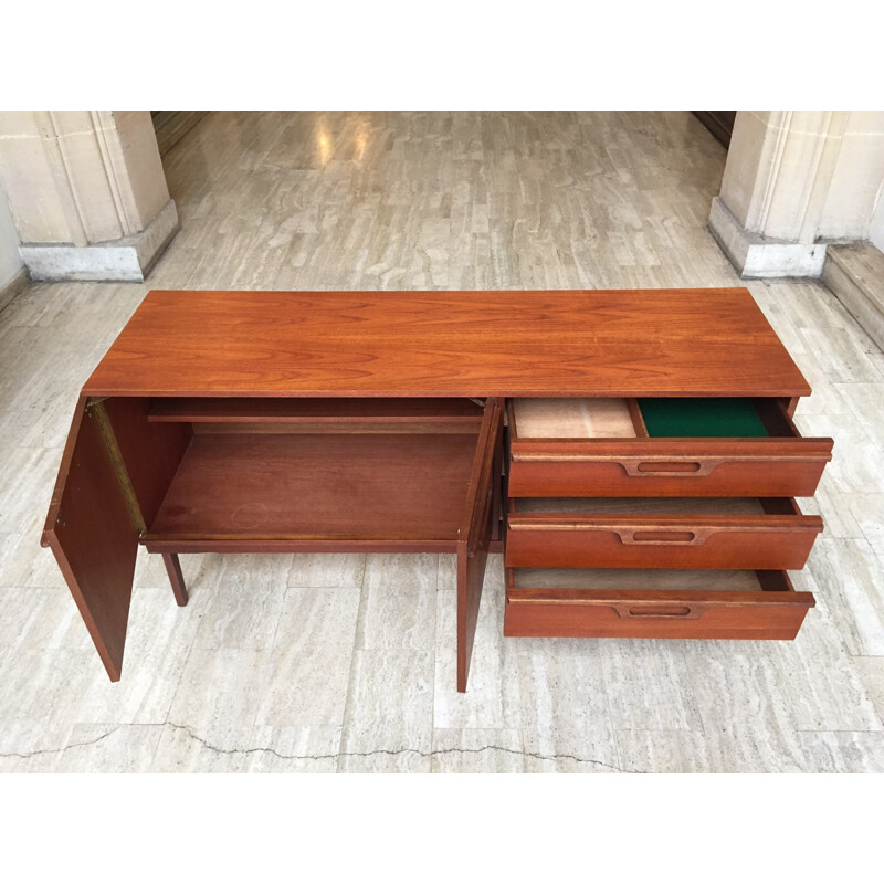 Small Scandinavian sideboard in teak - 1960s