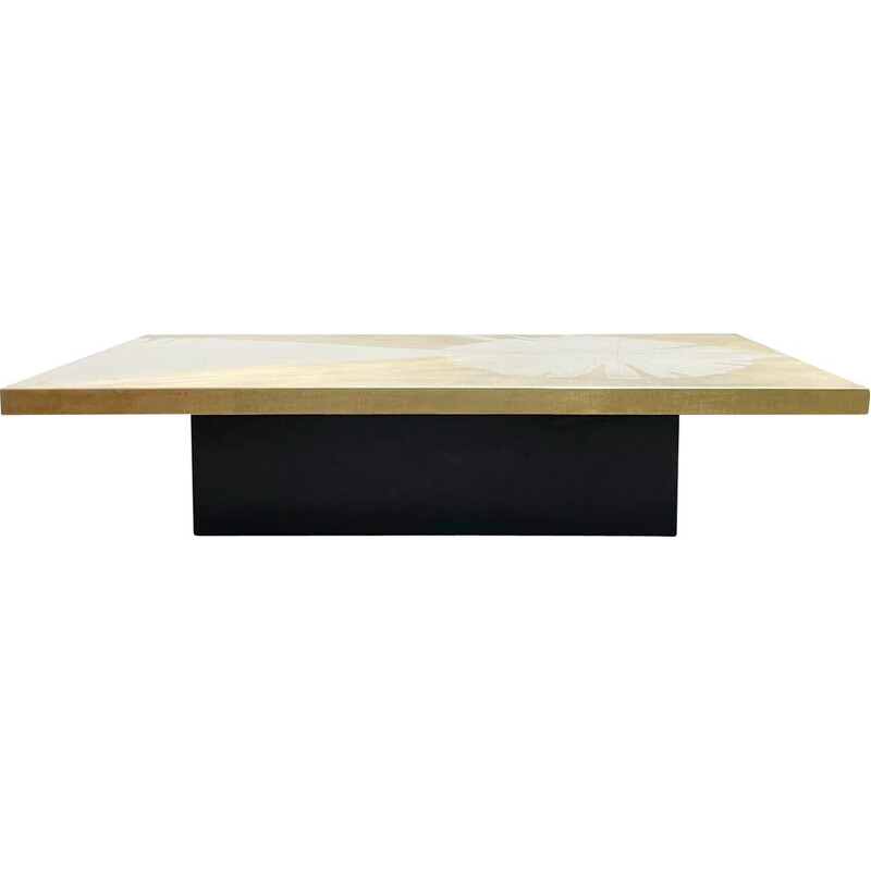 Contemporary brass coffee table by Rive Gauche