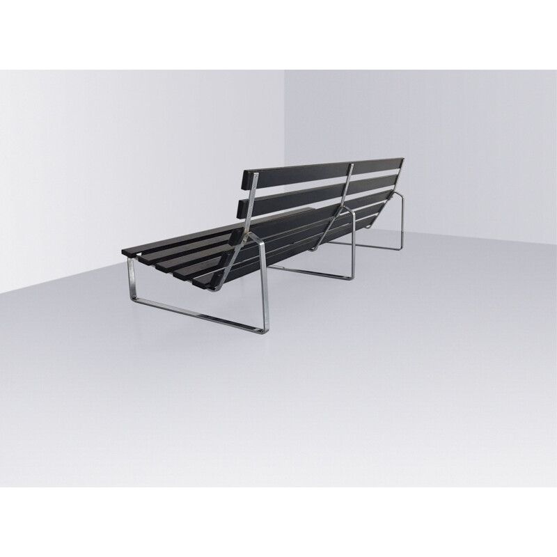 Vintage "Bijenkorf" slatted bench by Kho Liang Ie for Artifort, 1960s