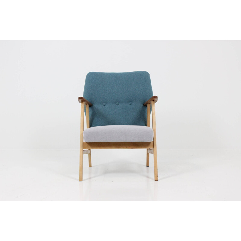 Re-upholstered Scandinavian mid-century armchair - 1960s