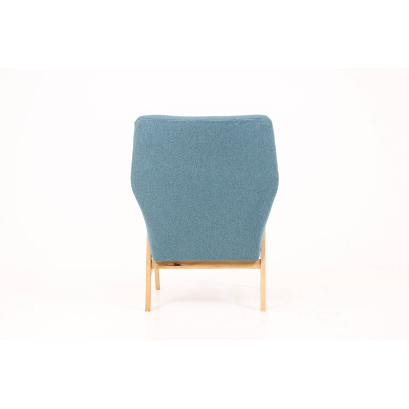 Re-upholstered Scandinavian mid-century armchair - 1960s