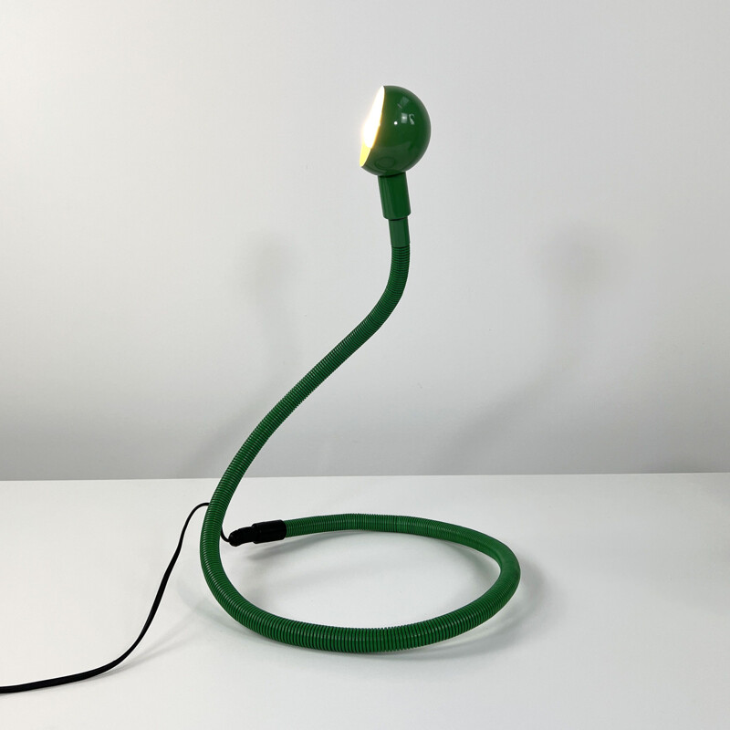 Vintage green Hebi table lamp by Isao Hosoe for Valenti, 1970s