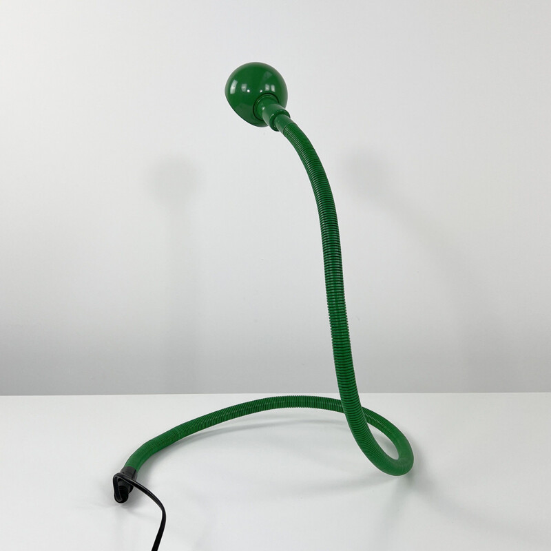 Vintage green Hebi table lamp by Isao Hosoe for Valenti, 1970s