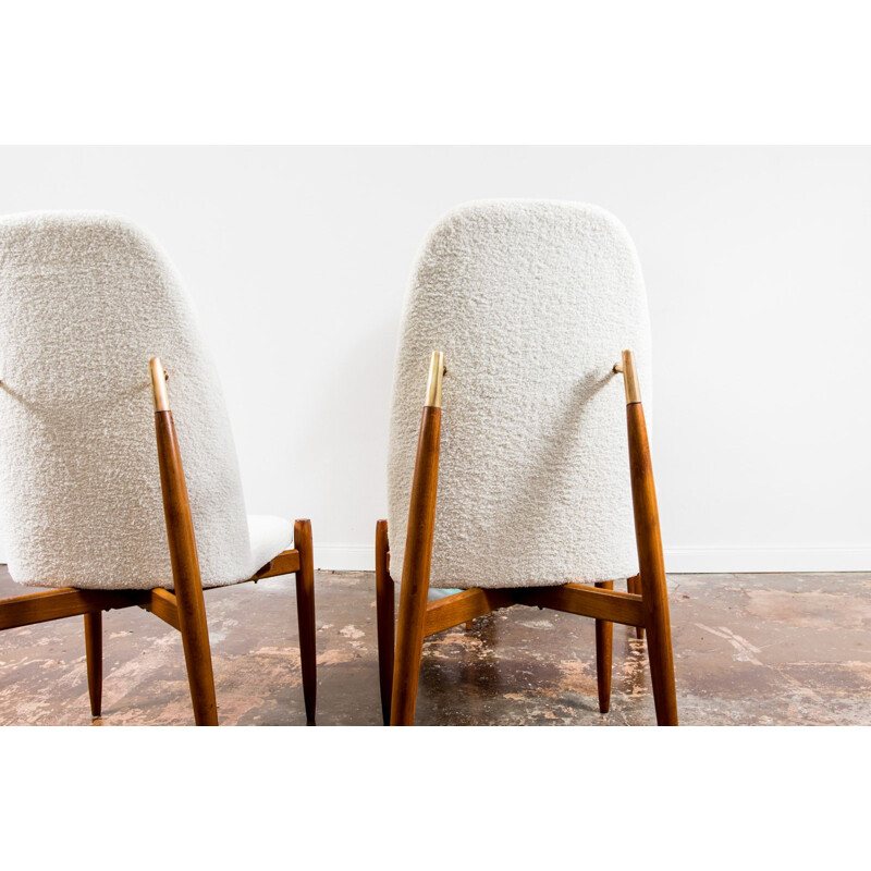 Set of 4 vintage chairs by Miroslav Navratil, Czechoslovakia 1950s