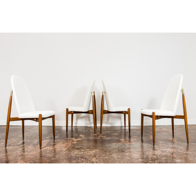 Set of 4 vintage chairs by Miroslav Navratil, Czechoslovakia 1950s