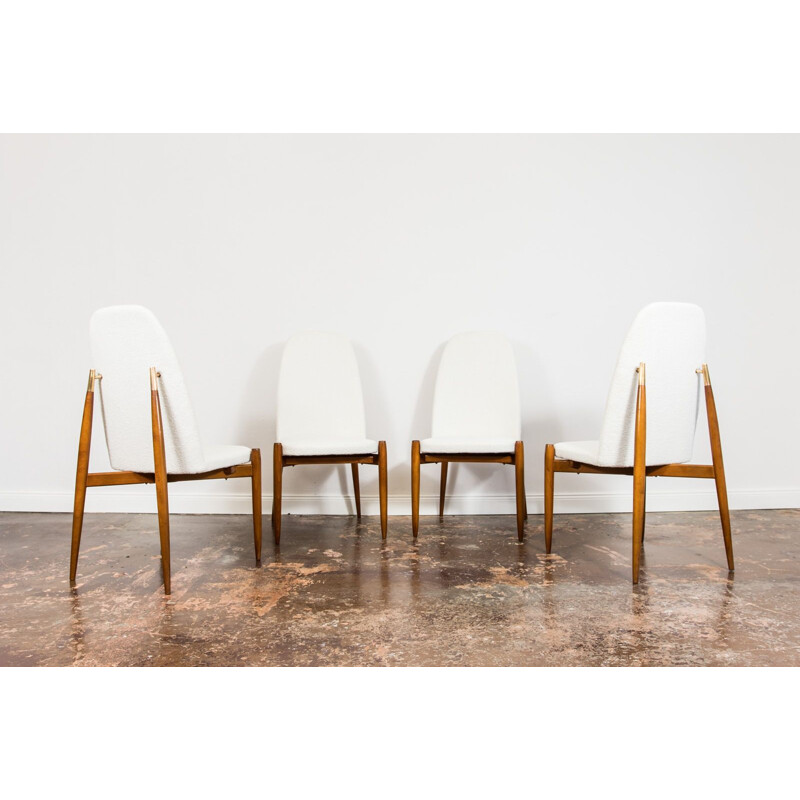 Set of 4 vintage chairs by Miroslav Navratil, Czechoslovakia 1950s