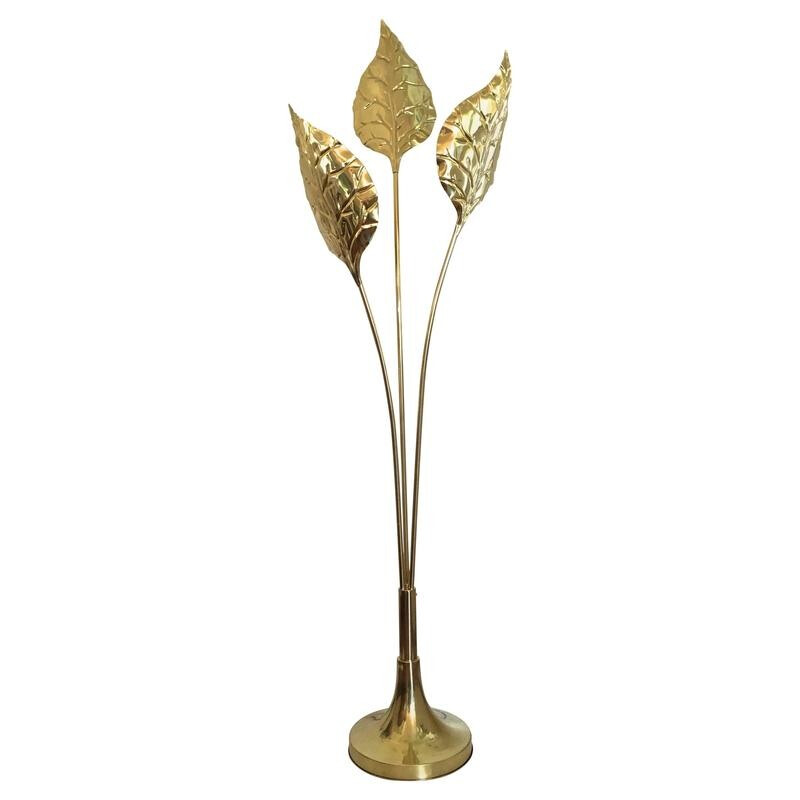 Brass leaves floor lamp, Carlo GIORGI - 1970s