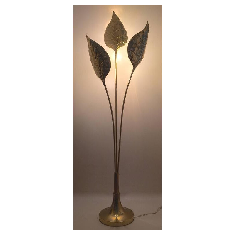Brass leaves floor lamp, Carlo GIORGI - 1970s