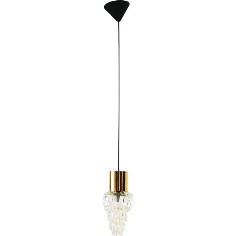 Vintage bubble glass pendant lamp by Helena Tynell for Glashütte Limburg, Germany 1960s