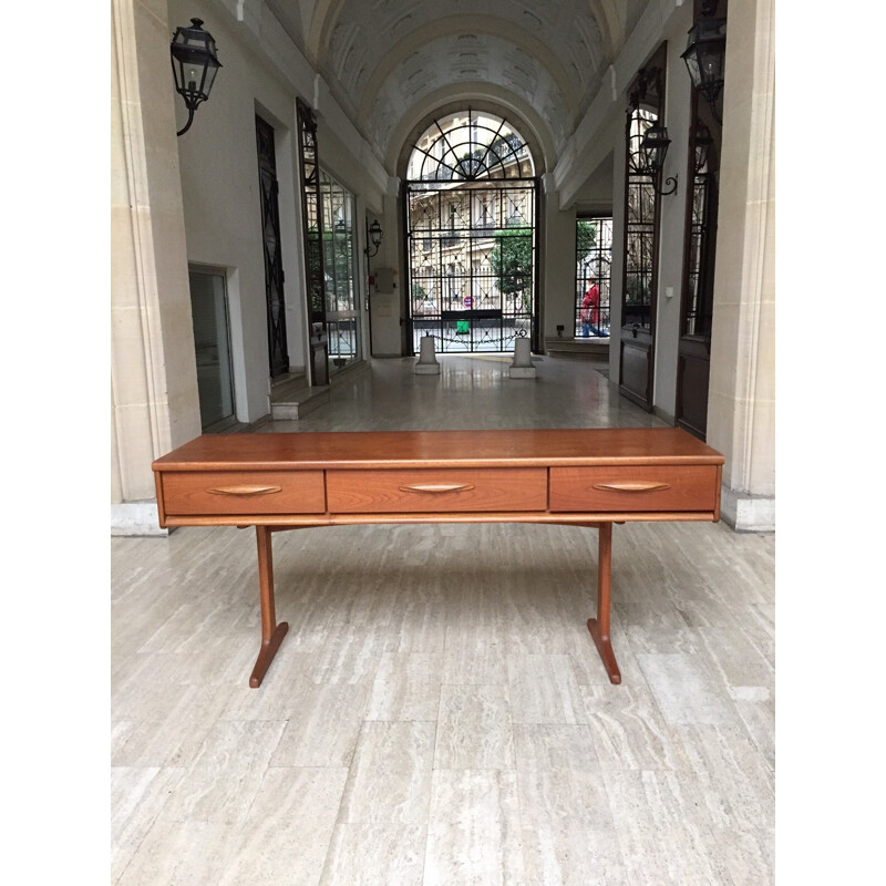 G Plan console in teak, Kofod LARSEN - 1960s