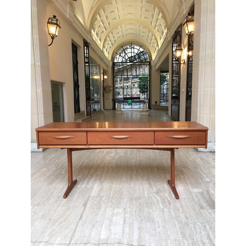 G Plan console in teak, Kofod LARSEN - 1960s