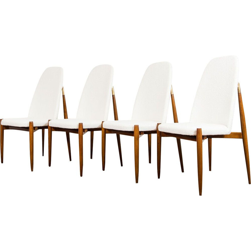 Set of 4 vintage chairs by Miroslav Navratil, Czechoslovakia 1950s