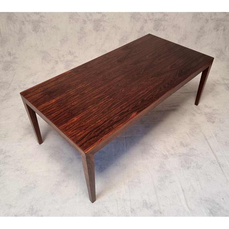 Vintage rosewood coffee table by Séverin Hansen for Haslev Møbelsnedkeri, 1960