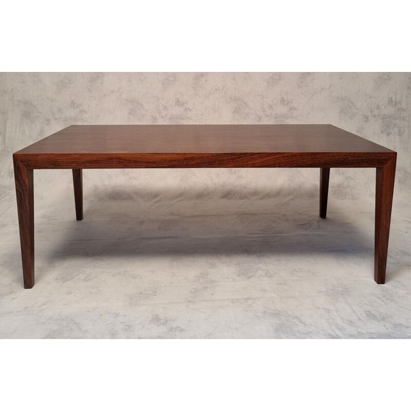 Vintage rosewood coffee table by Séverin Hansen for Haslev Møbelsnedkeri, 1960