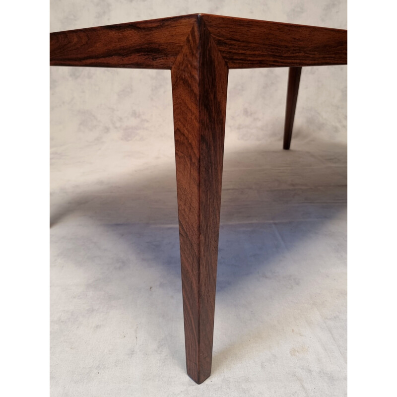 Vintage rosewood coffee table by Séverin Hansen for Haslev Møbelsnedkeri, 1960