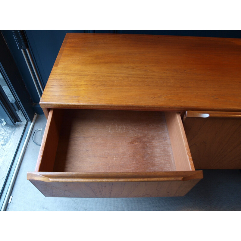 Teak sideboard in teak and metal base - 1960s