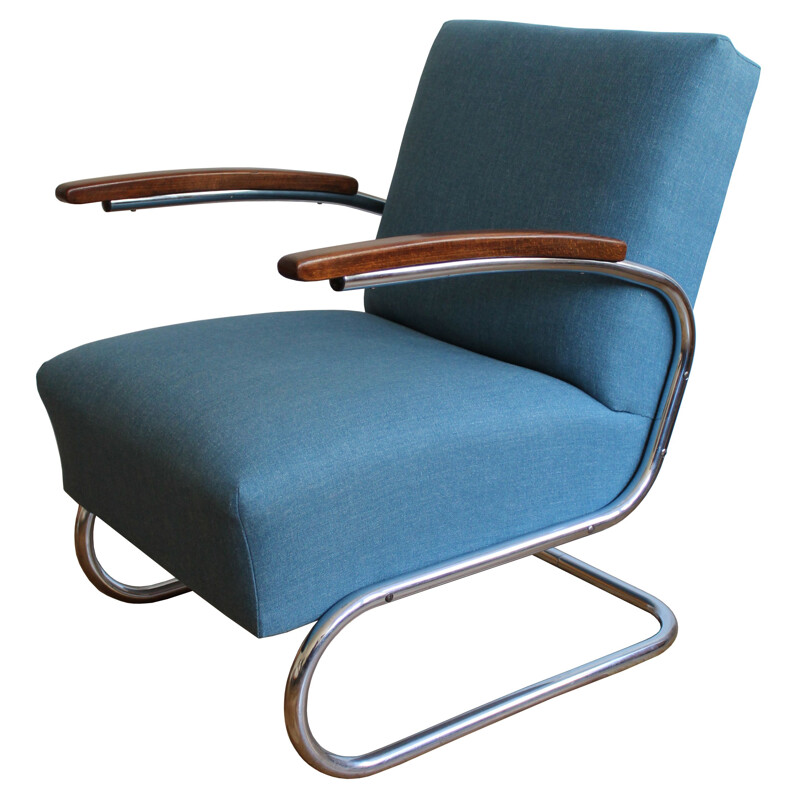 Vintage modernistische fauteuil van Walter Schneider en Paul Hahn, Tsjechoslowakije 1930