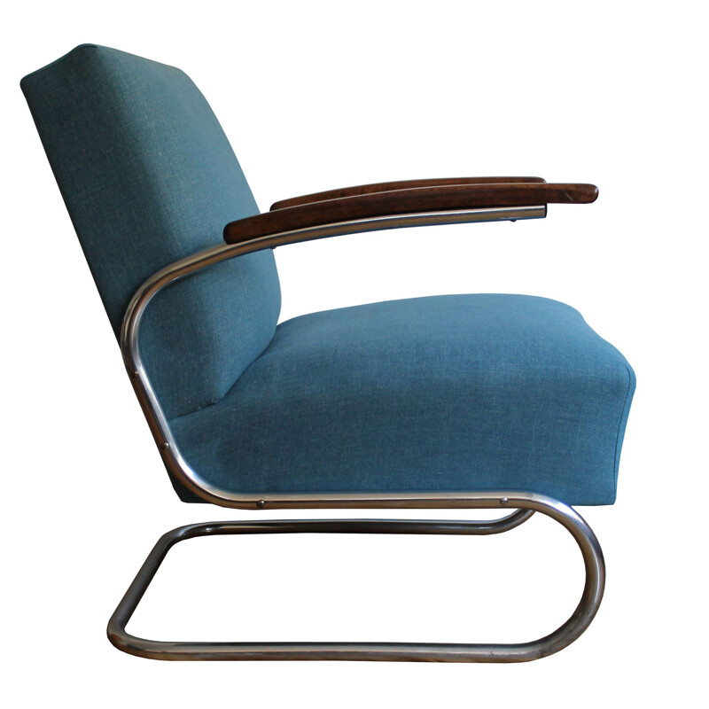 Vintage modernist armchair by Walter Schneider and Paul Hahn, Czechoslovakia 1930s