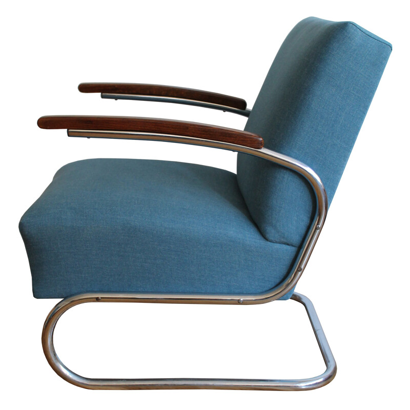 Vintage modernist armchair by Walter Schneider and Paul Hahn, Czechoslovakia 1930s
