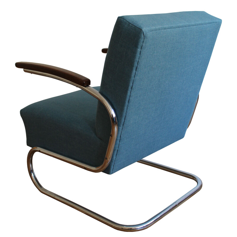 Vintage modernist armchair by Walter Schneider and Paul Hahn, Czechoslovakia 1930s