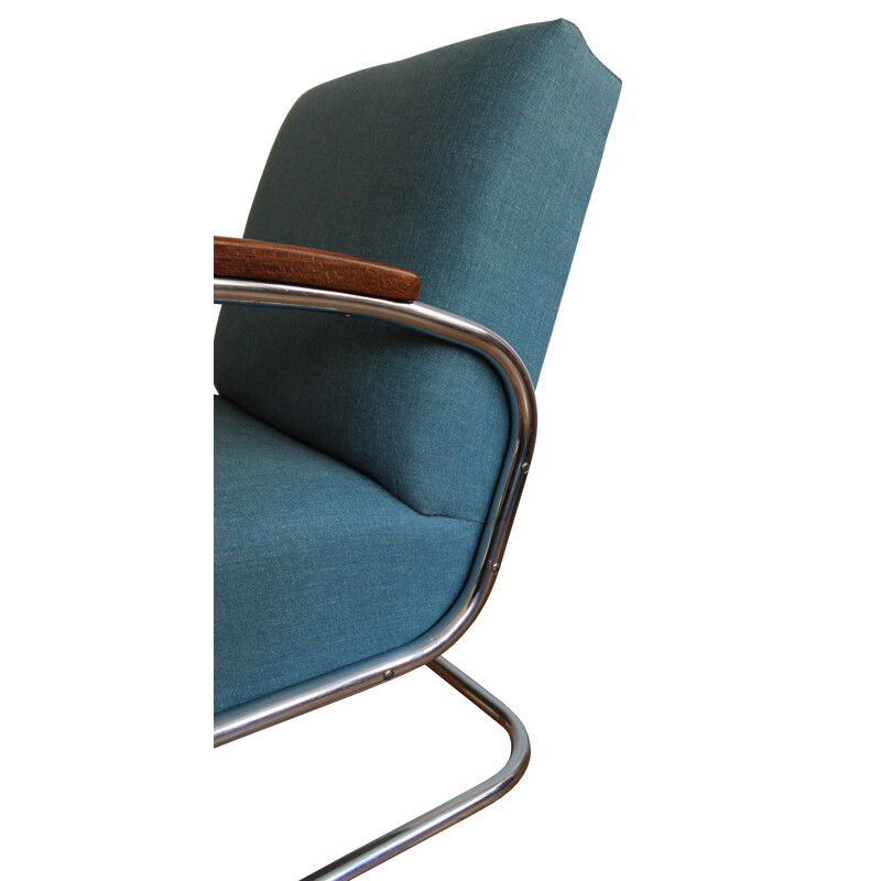 Vintage modernist armchair by Walter Schneider and Paul Hahn, Czechoslovakia 1930s