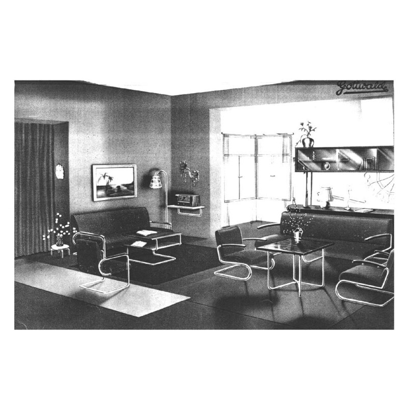 Modernistischer Vintage-Sessel von Walter Schneider und Paul Hahn, Tschechoslowakei 1930