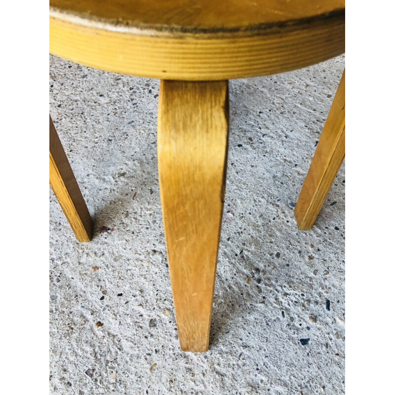 Vintage bentwood stool by Alvar Aalto, 1970-1980