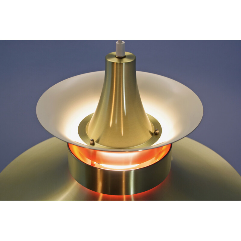 Swedish vintage pendant lamp in brass by Carl Thore for Granhaga, 1970s