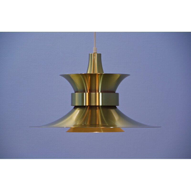 Swedish vintage pendant lamp in brass by Carl Thore for Granhaga, 1970s