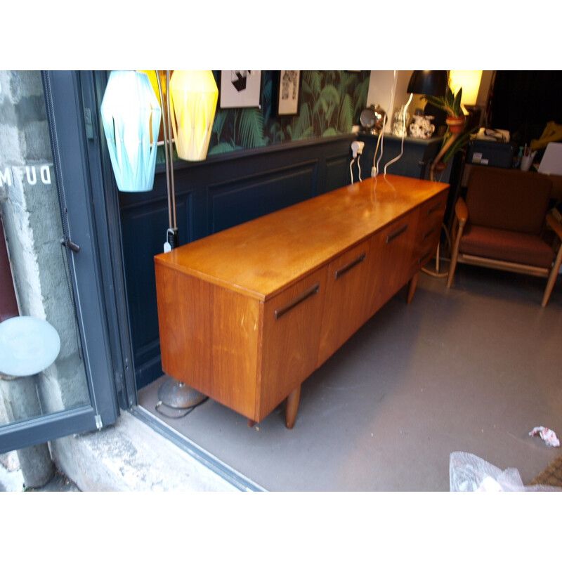 Sideboard in teak with lovely handles - 1960s