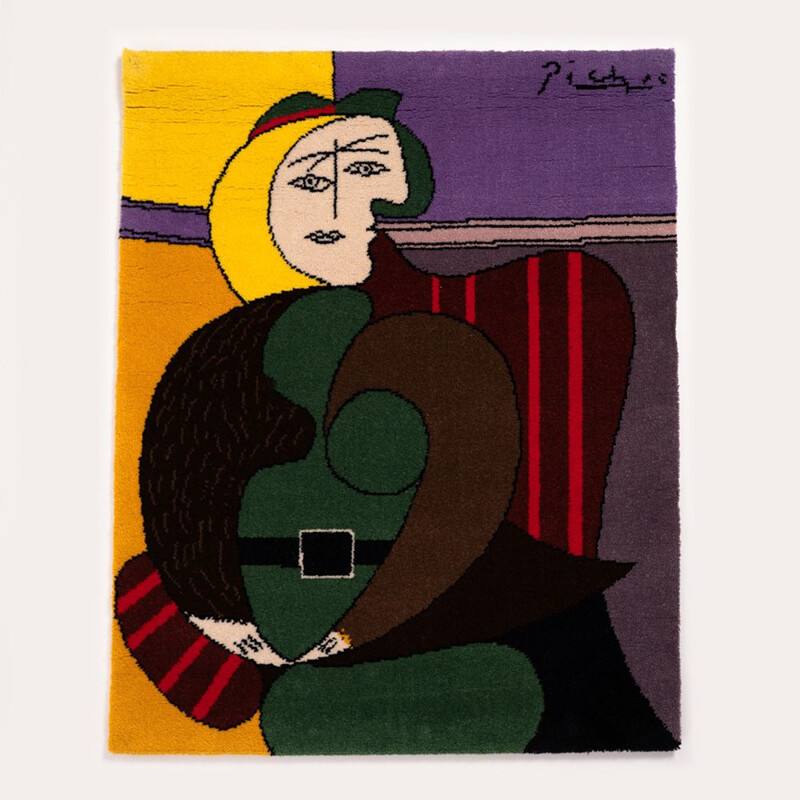 Vintage-Teppich "Dame, die in einem roten Sessel sitzt" von Pablo Picass für Desso, 1932