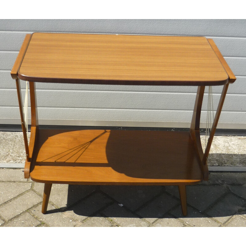 Mid century 2-level wood table - 1960s