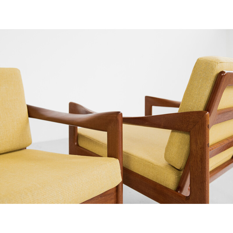 Pair of mid century Danish armchairs by Illum Wikkelsø for Eilersen, 1960s