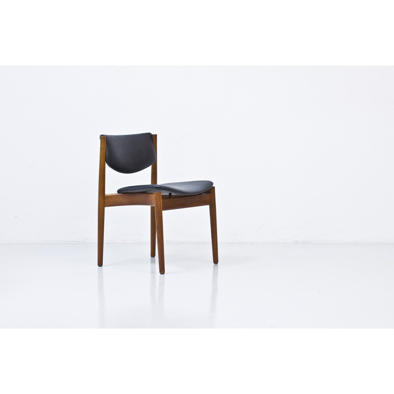 France & Son chair in teak and leatherette, Finn JUHL - 1960s