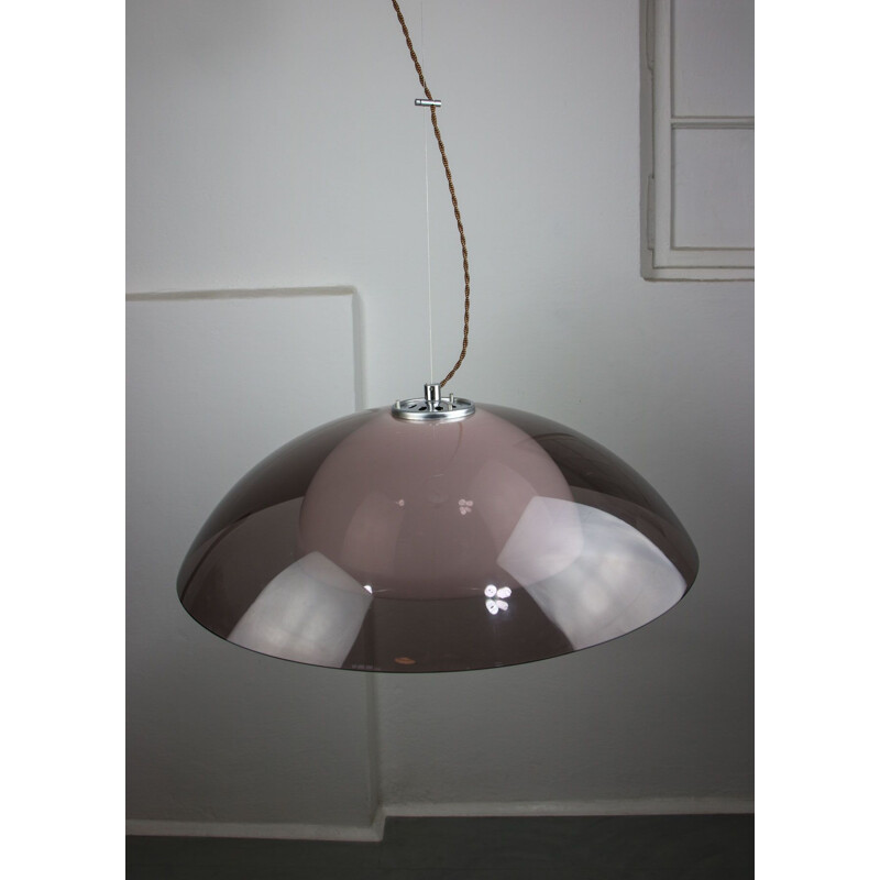 Vintage Ufo adjustable pendant lamp by Guzzini, 1970s