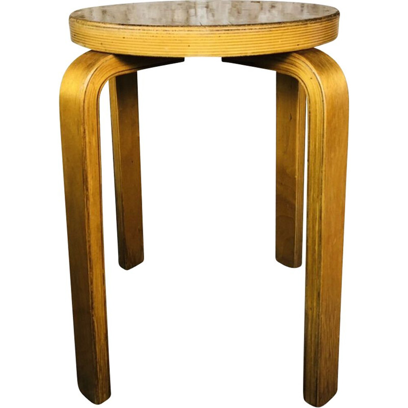 Vintage Hocker aus gebogenem Holz von Alvar Aalto, 1970-1980