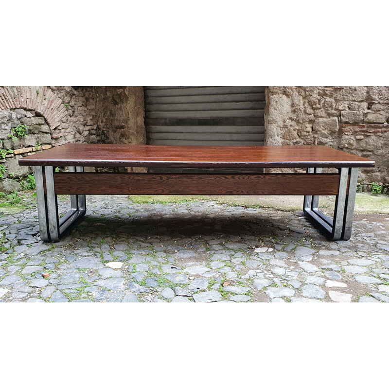 Vintage T333 desk in cast aluminum by Eugenio Gerli and Osvaldo Borsani for Tecno, Italy