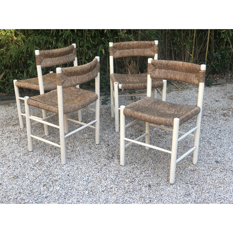 Chaises Dordogne par Charlotte Perriand pour Sentou, Set de 4 - 1968