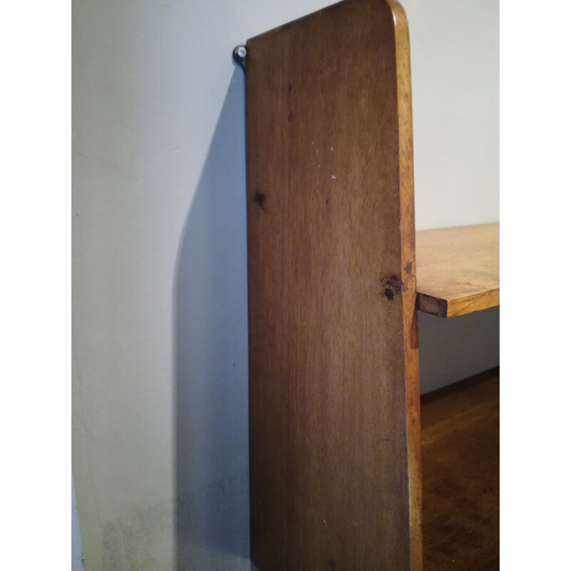 Wall shelf in wood, Marcel GASCOIN - 1950s