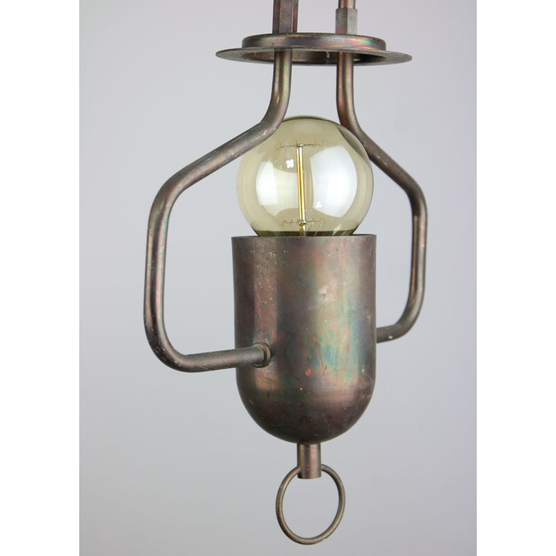 Vintage metal pendant lamp, 1980