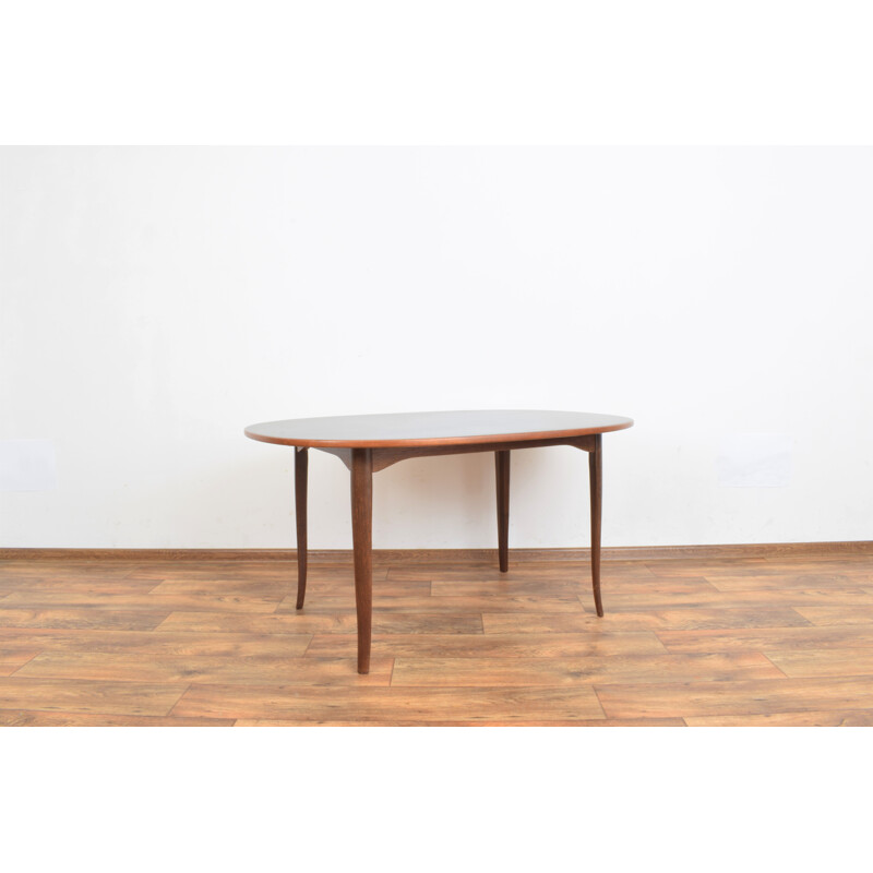 Mid-century Swedish teak coffee table "Ovalen" by Carlm Malmsten for Mobel Komponerad Av, 1950s