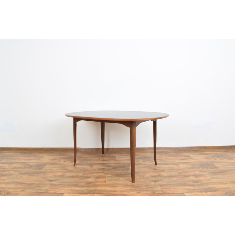 Mid-century Swedish teak coffee table "Ovalen" by Carlm Malmsten for Mobel Komponerad Av, 1950s