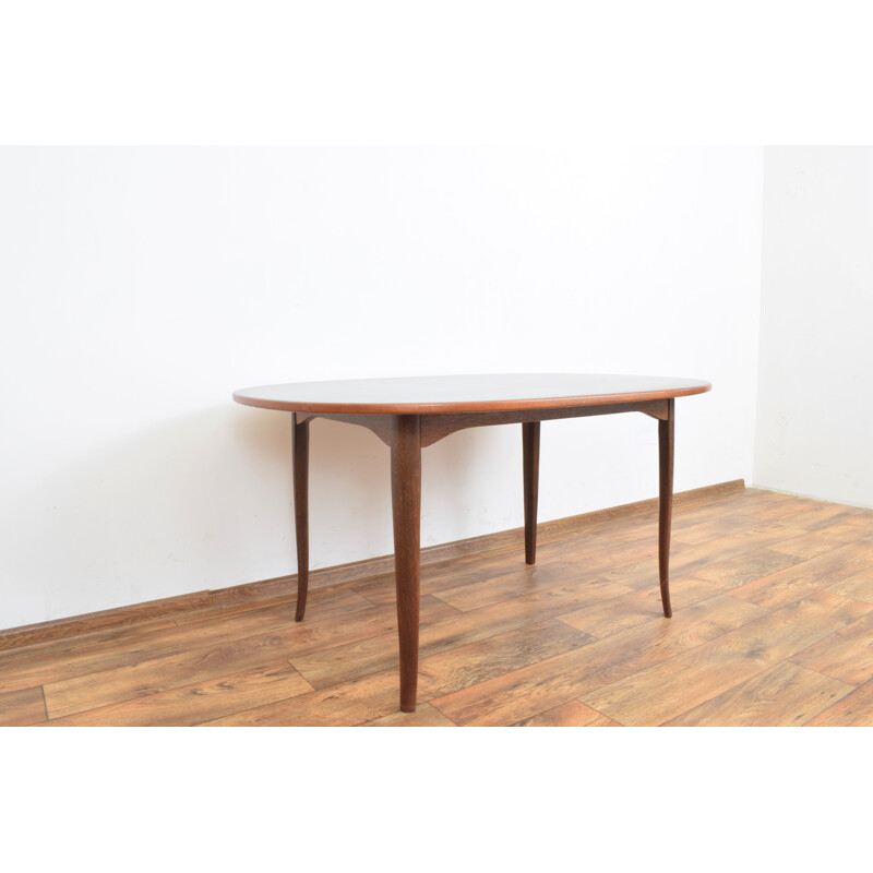 Mid-century Swedish teak coffee table "Ovalen" by Carlm Malmsten for Mobel Komponerad Av, 1950s