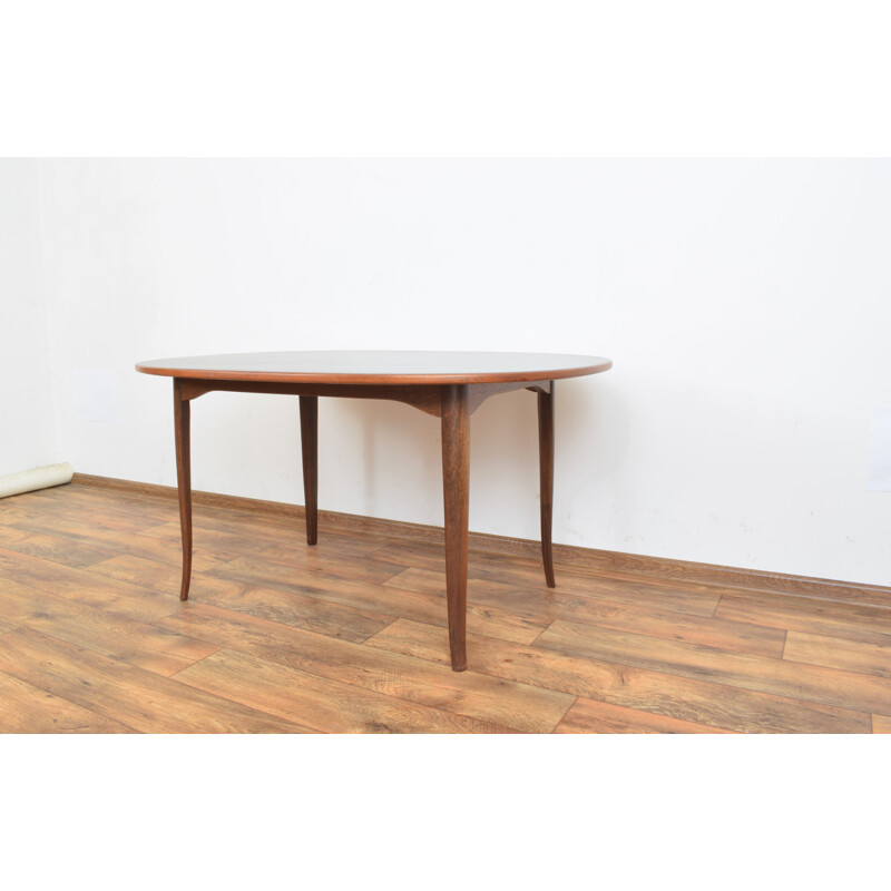 Mid-century Swedish teak coffee table "Ovalen" by Carlm Malmsten for Mobel Komponerad Av, 1950s