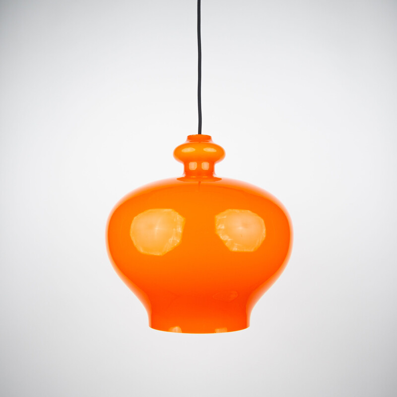 Vintage glass pendant lamp by Hans-Agne Jakobsson for Ab Markaryd, Sweden 1960