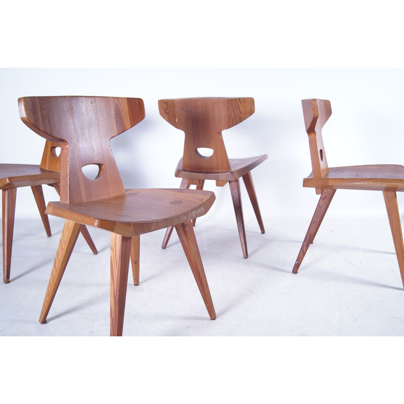 Ensemble de 4 chaises vintage pin par Jacob Kielland-Brandt pour I. Christiansen, 1960
