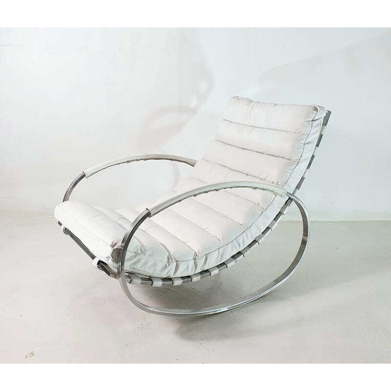 Vintage Ellipse rocking chair by Renato Zevi for Selig, 1970s